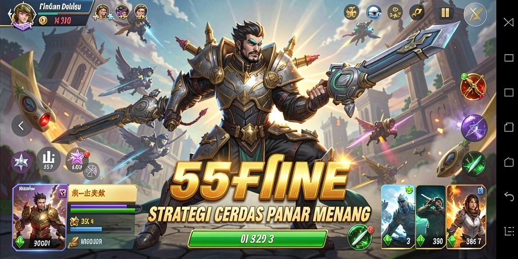 Tampilan gameplay strategis yang menegangkan di 55FIVE.