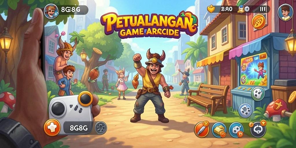 Tampilan gameplay menarik dari 8G8G dengan aksi arcade yang seru.