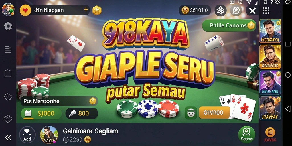 Tampilan gameplay Gaple yang seru di 918KAYA.