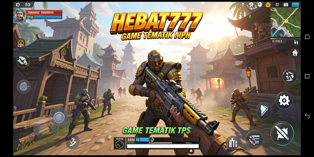 Tampilan seru dari gameplay HEBAT777 dalam pertempuran TPS.