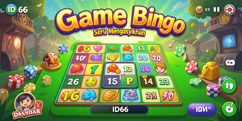 Tampilan gameplay seru di ID66 dengan interaksi Bingo yang menyenangkan.