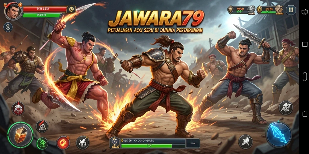 Tampilan gameplay JAWARA79 dengan aksi yang mendebarkan.