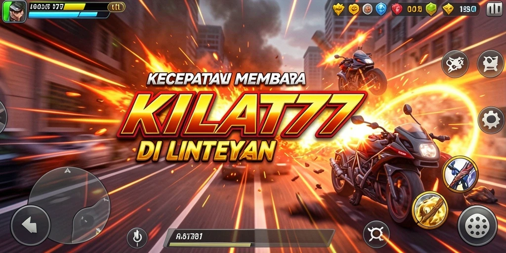 Screenshot tampilan menarik gameplay KILAT77 dengan aksi balap yang mendebarkan.