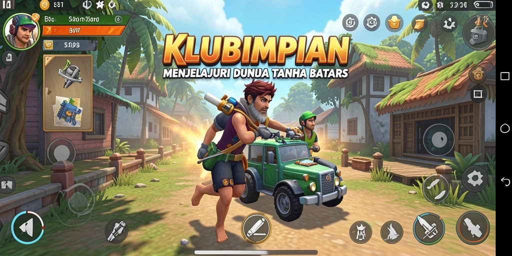 Screenshot gameplay KLUBIMPIAN menampilkan eksplorasi dunia terbuka.