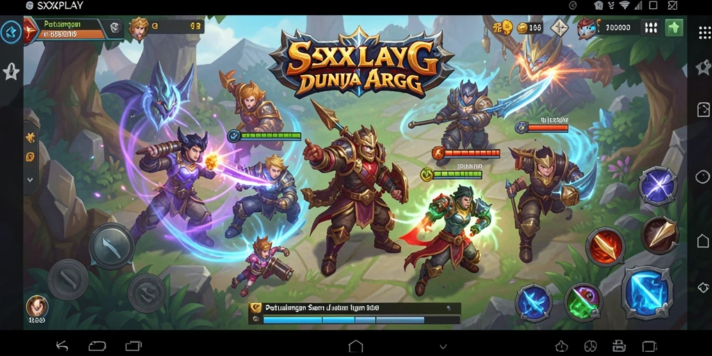 Tangkapan layar gameplay SXXPLAY yang memperlihatkan aksi seru dalam pertempuran ARPG.
