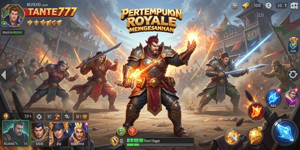 Gameplay intens di arena pertempuran TANTE777.