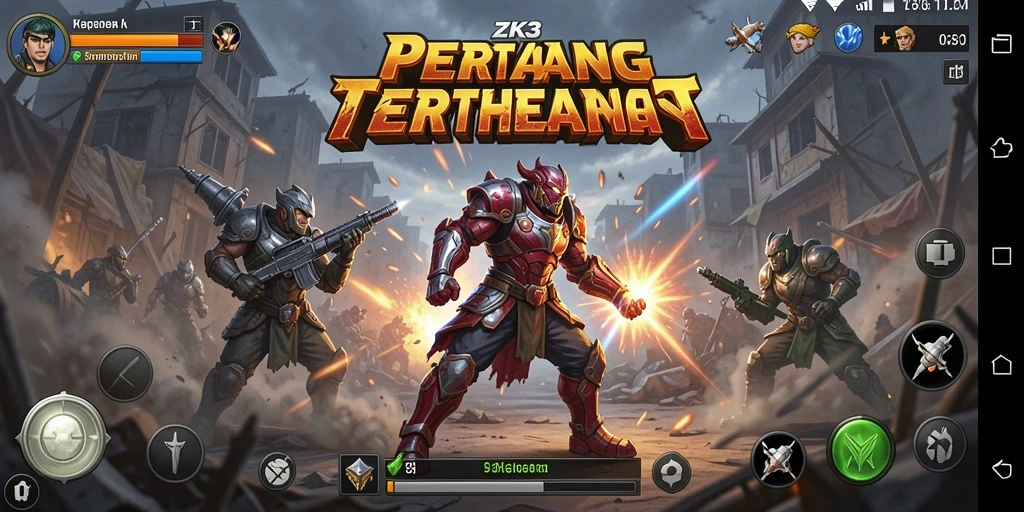 Screenshot menunjukkan aksi pertarungan dinamis ZK3.